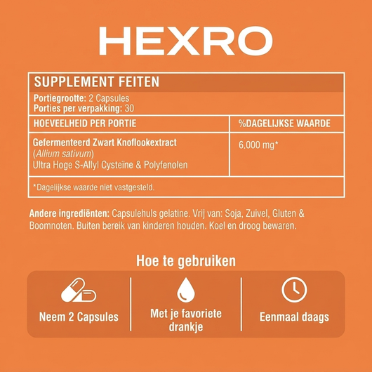 Hexro Gefermenteerd Zwarte-Knoflookextract