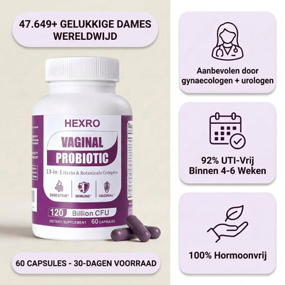 Stop terugkerende urineweginfecties en droogheid, zonder antibiotica of hormonen.
