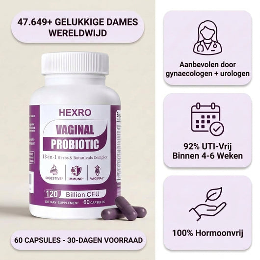 Stop terugkerende urineweginfecties en droogheid, zonder antibiotica of hormonen.